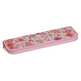 Knitting Pin and Crochet Hook Case Floral Garden: Pink