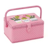 HobbyGift Sewing Box Medium Embroidered Cactus