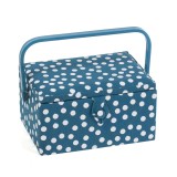 HobbyGift Sewing Box Medium Teal Spot