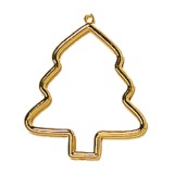 Frame: Plastic: Tree Shaped: 9 x 8cm: Gold