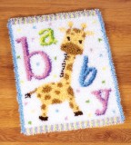 Latch Hook Kit Rug: Baby Giraffe II