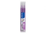 Pilot FriXion Ball Erasable Gel Pen REFILLS, Pack 3 Medium Tip, PURPLE