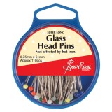 Sew Easy Glass Headed Pins- 51mm