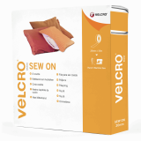 Velcro Sew-On Tape 10m x 20mm WHITE