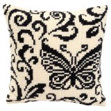 Vervaco Cross Stitch Cushion Kit - Blackworks Design
