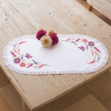 Vervaco Embroidery Kit Doily - Colourful Flowers