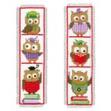 Vervaco Counted Cross Stitch  - Bookmarks - Clever Owls - Set of 2