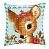Vervaco Cross Stitch Cushion Kit - Bambi with a Bow