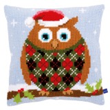 Vervaco Cross Stitch Cushion Kit - Christmas Owl