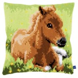 Vervaco Cross Stitch Cushion Kit - Brown Foal