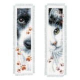 Vervaco Counted Cross Stitch  - Bookmark - Dog & Cat - Set of 2