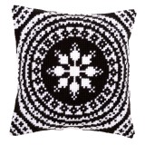 Vervaco Cross Stitch Cushion Kit - Black and White