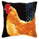 Vervaco Cross Stitch Cushion Kit - Chicken