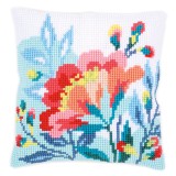 Vervaco Cross Stitch Cushion Kit - Bright Flowers