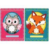 Vervaco Embroidery Kit Cards - Owl and Fox - Set of 2