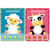 Vervaco Embroidery Kit Cards - Lamb and Cow - Set of 2
