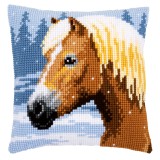 Vervaco Cross Stitch  Cushion Kit - Horse & Snow