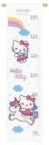 Vervaco Counted Cross Stitch  - Height Chart - Hello Kitty and Rainbow