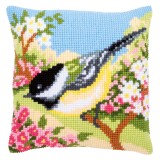Vervaco Cross Stitch Cushion Kit - Bird in the Garden