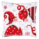 Vervaco Cross Stitch Cushion Kit - Christmas Gnomes I