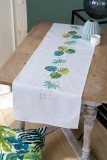 Vervaco Embroidery Kit Runner - Botanical Leaves