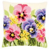 Vervaco Cross Stitch  Cushion Kit - Violets