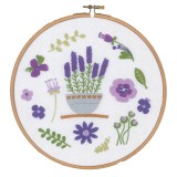 Embroidery Kit with Ring - Lavender