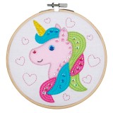 Embroidery Kit with Ring - Unicorn