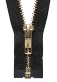 YKK Brass Metal Open End Zip 66cm Black