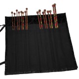 Knitpro Fabric Knitting Pin Case Black Jacquard Wrap Around - 30cm