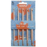 Pony Crochet Hook Set - Double Ended Maple 15cm x 5 pieces