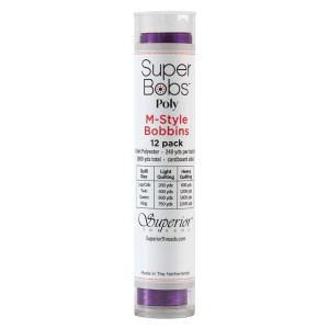 SuperBob Prewound (M-Style) Pack 12 - 240yd (220m) - Dark Purple