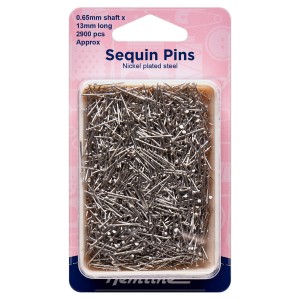 Hemline Sequin Pins Nickel - 13mm, 2900pcs