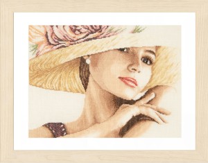 Lanarte Counted Cross Stitch Kit -  Lady with Hat