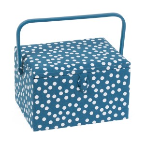 HobbyGift Sewing Box Large Teal Spot