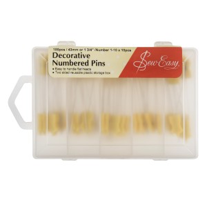 Sew Easy Numbered Pins - 3mm
