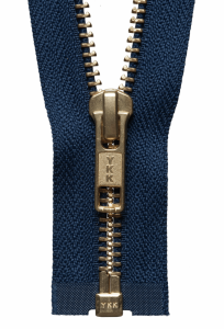 YKK Brass Metal Open Ended Zip in 36cm - Multiple Colours