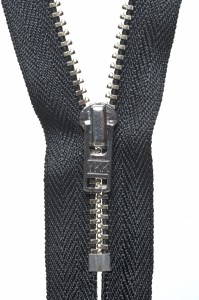 YKK Metal Trouser Zip 18cm Black