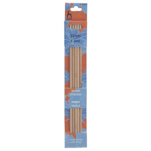Pony Double Ended Knitting Pins Set of Five Maple 20cm x 4mm