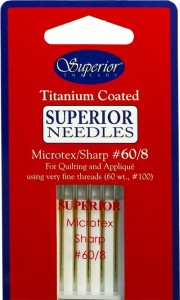 Superior Microtex Titanium-coated Size 60/8 Needle - Pack 5