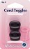 Adjustable Cord Toggles: 6mm: Black: 2 Pieces