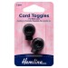 Hemline Cord Toggles Black - 6mm