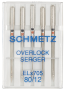 Schmetz System ELx705 Pack 5 Double Scarf Overlock needles - Size 80/12