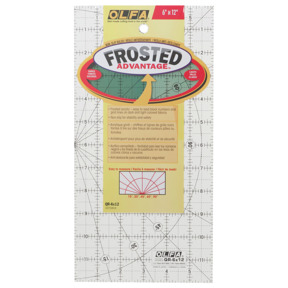 Olfa Non Slip Quilt Rule 6" x 12"