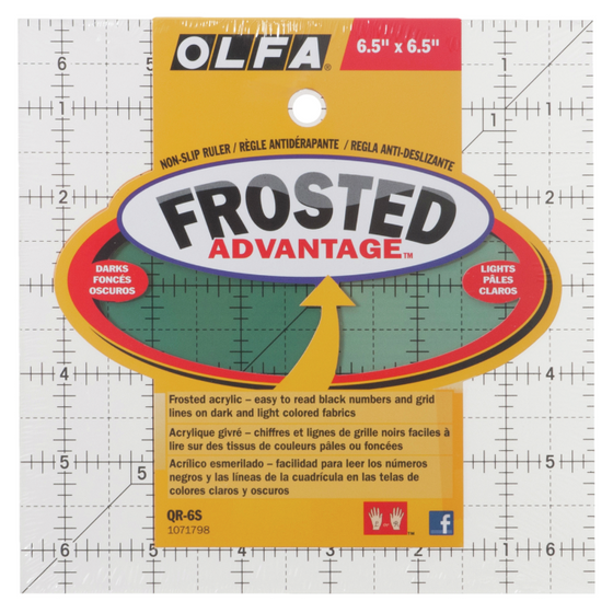 Olfa Non Slip Quilt Ruler 6.5" x 6.5"
