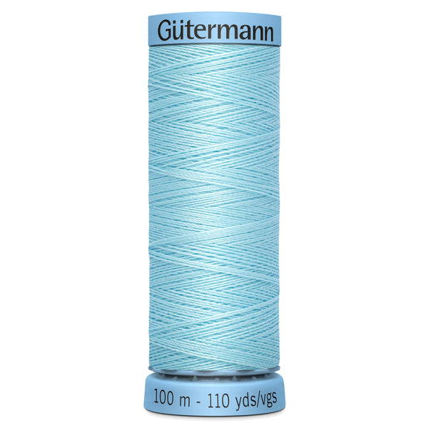 Gutermann Silk 195 Pale Baby Blue 100m Reel