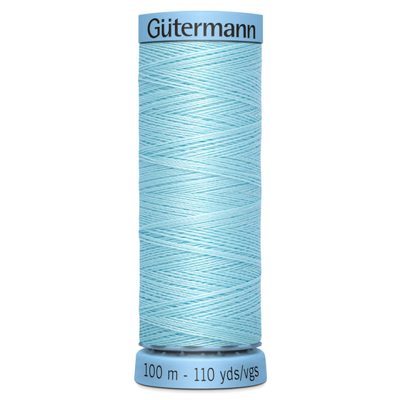 Gutermann Silk 195 Pale Baby Blue 100m Reel
