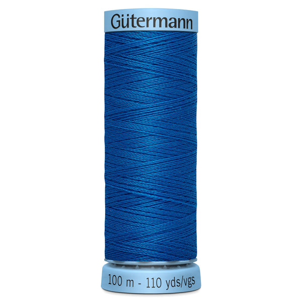 Gutermann Silk 322 Bright Blue 100m Reel