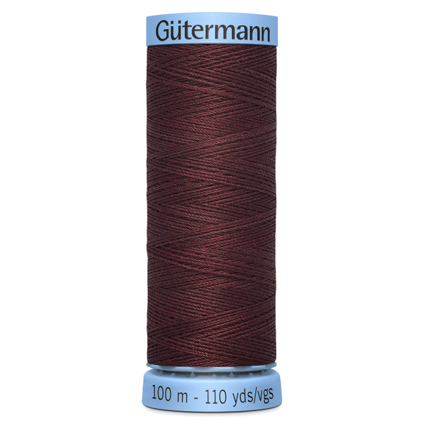 Gutermann Silk 370 Burgundy 100m Reel