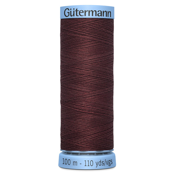 Gutermann Silk 370 Burgundy 100m Reel